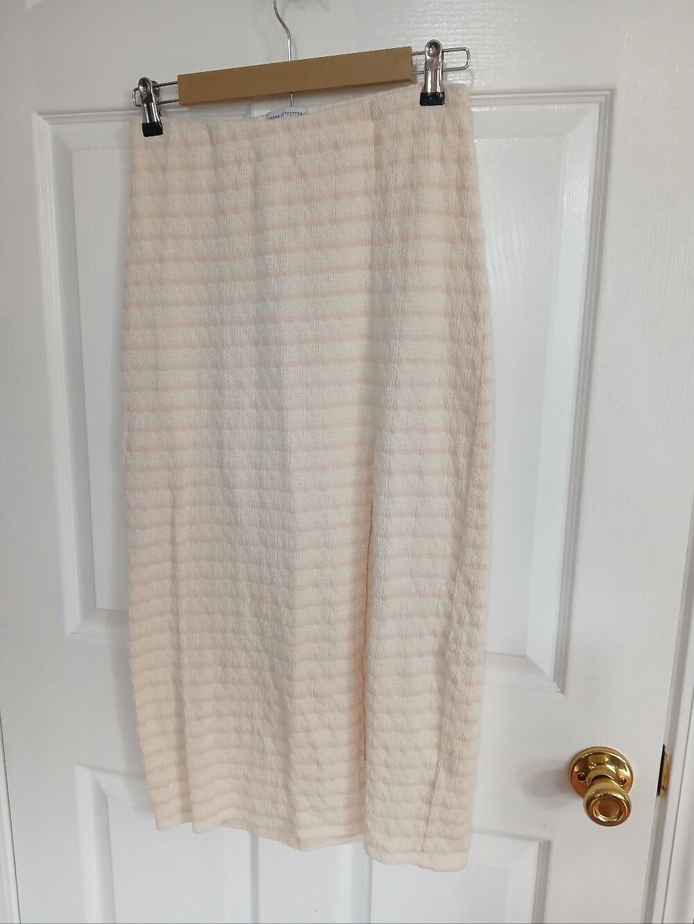 Urban Outfitters Yellow And Cream Textured Midi Skirt Y2k Beach Fairy Coastal